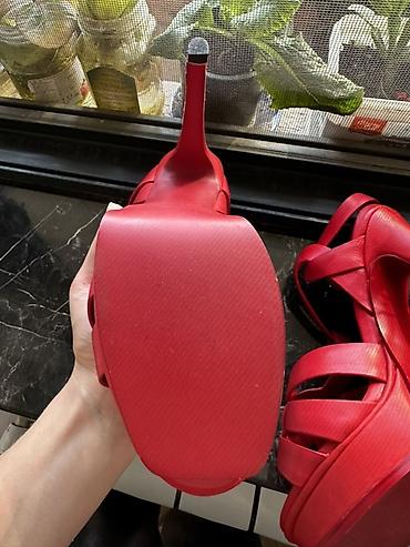 Basanoşka və səndəllər: YSL, Ölçü: 39, rəng - Qırmızı, İşlənmiş — 9