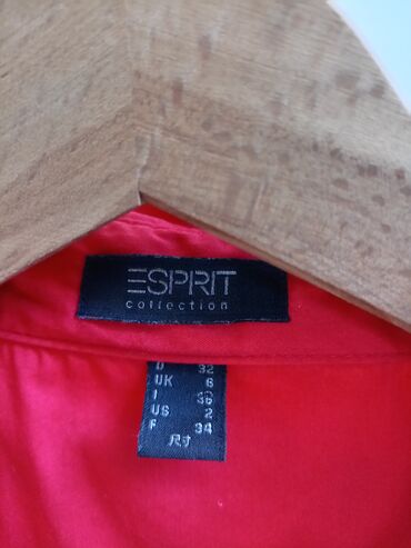 Košulje: Esprit, XS (EU 34), Pamuk, Jednobojni, bоја - Crvena — 11