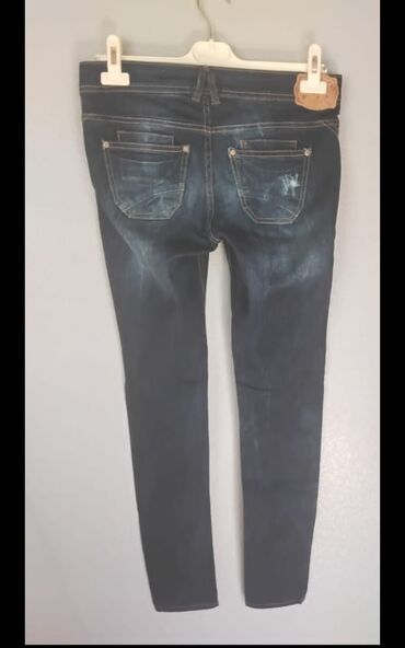 женские рваные джинсы: Cinslər, Bershka, M (EU 38), rəng - Göy