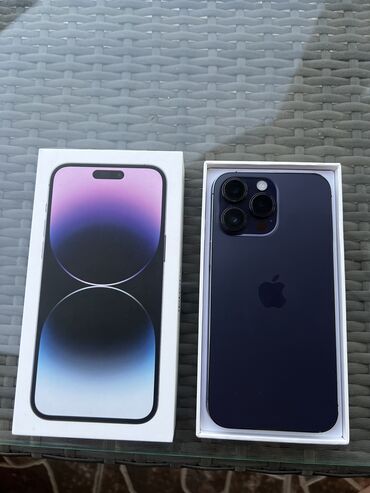 yeni iphone: IPhone 14 Pro Max, 128 GB, Deep Purple, Face ID