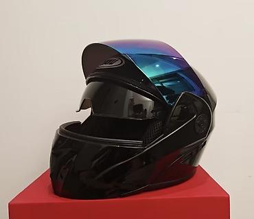 moto r15: Motosiklet dəbilqəsi, 2-ci şəkildəki açılıb-bağlanan mat Qara model — 9