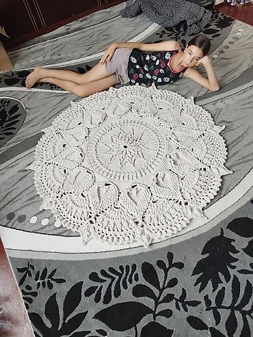 fabric case: Вязаные круглые ковры ручной работы - Материал: толстый полиэфирный — 3