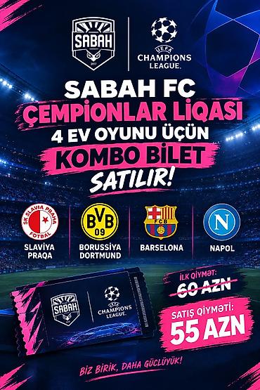 dream fest bilet almaq: Sabahin novbeti 4 cempionla liqasi oyunu ucun kombo bilet — 1