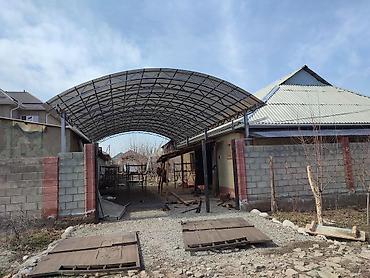 кованые: Кованые ворота с калиткой и навесом из поликарбоната - Комплект — 3