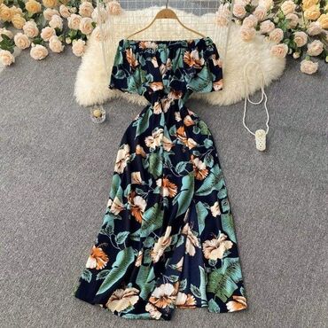 cvetna letnja haljina: XL (EU 42), Drugi stil, Drugi tip rukava