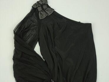 czarne bluzki z długim rękawem: Bluzka Damska, River Island, M, stan - Bardzo dobry