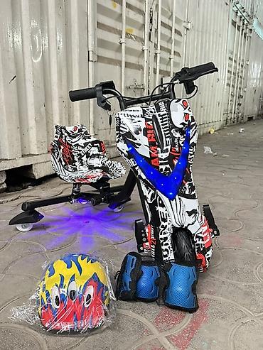 rc drift: Детский электрический дрифт‑трайк с защитным комплектом - — 3