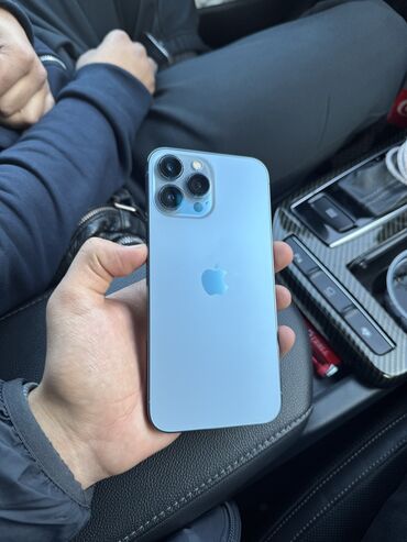 iphone 13 pro max купить: IPhone 13 Pro Max, Б/у, 256 ГБ, Sierra Blue, Чехол, Защитное стекло, Коробка, 87 %