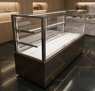 Другое: Şüşə vitrin soyuducu – premium sinif - Material: paslanmayan polad — 1