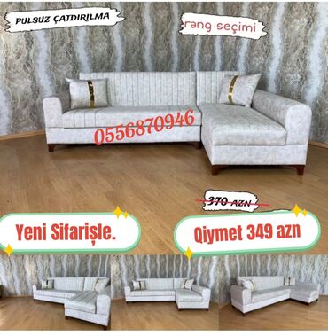 Divanlar: Künc divan, Yeni, Açılan, Bazalı, Parça, Şəhərdaxili pulsuz çatdırılma — 23