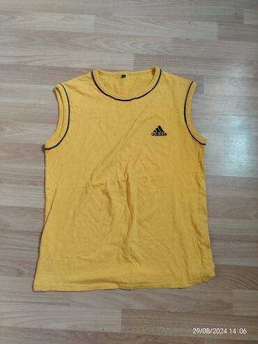 kisi kurtkalari ve qiymetleri: Futbolka Adidas, L (EU 40), XL (EU 42), rəng - Sarı