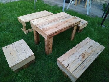 шведский стол: Комплект садовой мебели, Дерево