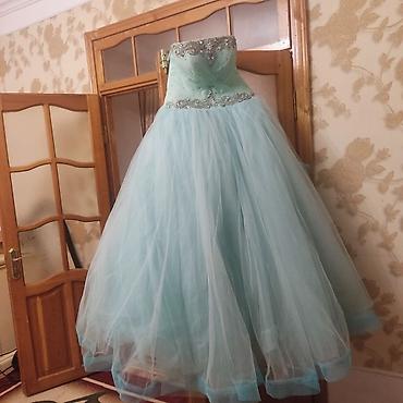 geyimlər donlar: Zümrüd yaşıl rəngdə zərif balo/nişan geyimi - Model: strapless (çiyin — 2