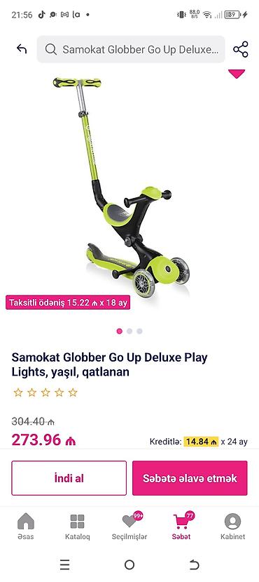 globber samokatlar: Uşaq üçün üçtəkərli velosipedlər və skuter-setlər 1) Uşaq üçün — 1