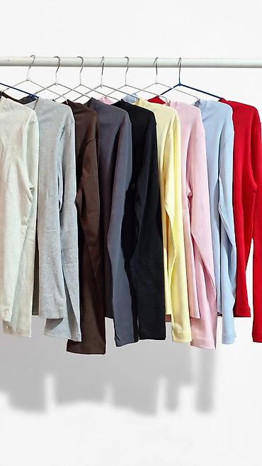 брюки слаксы: Лонгслив, цвет - Белый, S, M, 2XL — 3