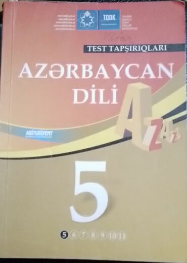 testlər və dərsliklər: Azərbaycan dili testləri 1 azn, dərsliklər 3 azn