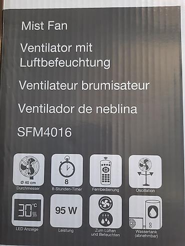 Podni ventilatori: Ventilator sa rasprskivacem, novo! Ima daljinski, moze da radi i kao — 9