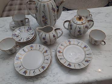 Qab-qacaq və mətbəx ləvazimatları: Çay dəsti, rəng - Ağ, Farfor, 6 nəfərlik — 2