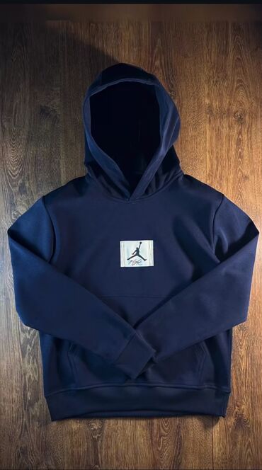 теч флис бишкек: Мужская толстовка, L, Air Jordan, Новый, цвет - Синий, Бесплатная доставка