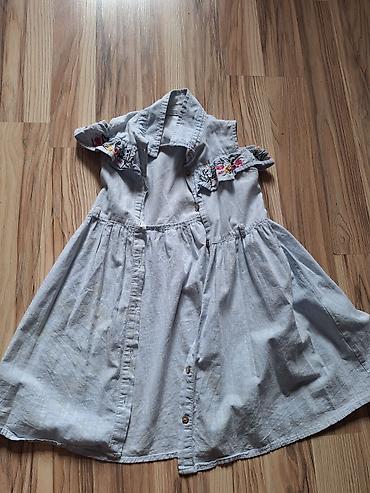 Donlar: Qız uşağı üçün yay donu - Rəng: açıq boz/denim effektli - Model — 1