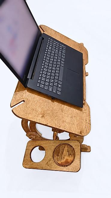 not 30 pro: Eroqonomik və Çoxfunksiyalı Taxta Noutbuk Stolu! Noutbukla rahat — 9