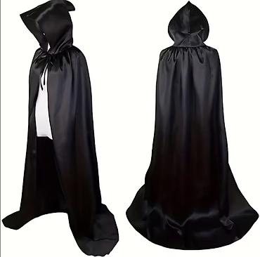 halloween geyimləri: Halloween üçün cütlüklük geyimlər. İki maska və iki plaş (170 sm) — 4