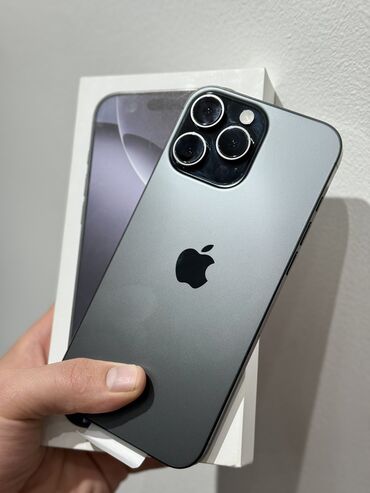 клавиатура и мышь для телефона в бишкеке: IPhone 16 Pro Max, Колдонулган, 256 ГБ, Black Titanium, Куту, 100 %