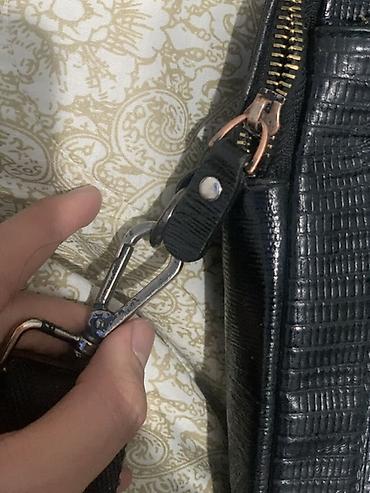 Барсетки: Сумка через плечо BUTUN, мужская - Материал: черная фактурная кожа с — 5