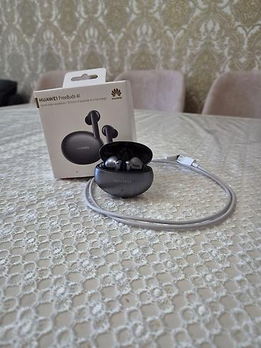 mikrofonlu qulaqliq: İşlənmiş Simsiz (Bluetooth) Qulaqcıqlar, Huawei, rəng - Boz — 1