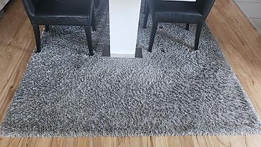 za kucu: Sivi tepih „shaggy“ visokog pufa, jedan veci dimenzije 200x300cm — 3