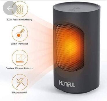 Etažne peći i kamini: Grejalica Homful 600W NOVA Kalorifer Greje Posle 3 Sekunde Termostat — 9