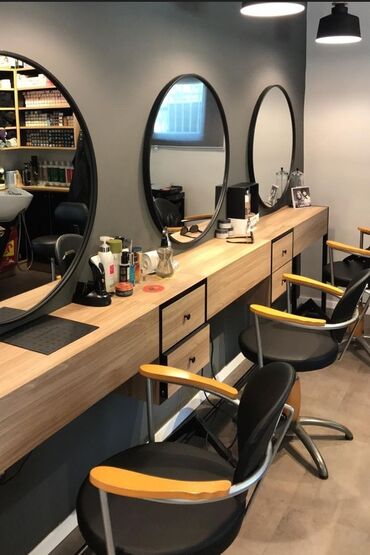 Salon masaları: Yeni, Saş kəsimi üçün masa, Güzgülü — 6