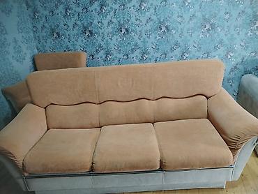 işlənmiş divan kreslo ucuz: İşlənmiş, Divan, 2 kreslo, Bazalı, Açılan — 2