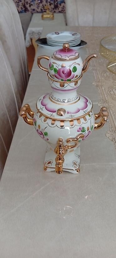 yonca sep: Porcelan samovar dəsti - Material: yüksək keyfiyyətli porcelan - Rəng — 1