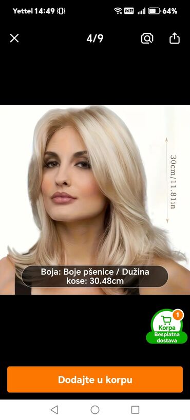 Aksesoari za kosu: Perike – više stilova i boja - Dugi modeli sa šiškama: prirodno — 2