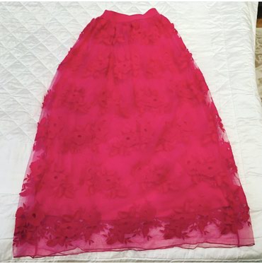 женские юбки с баской: S (EU 36), цвет - Розовый
