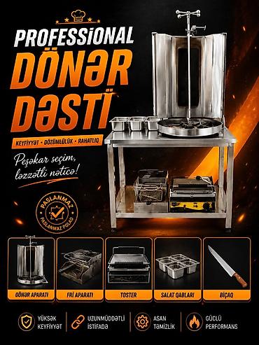 donər kotan: Profesional dönər dəsti – tam komplekt Tərkibi: - Dönər aparatı — 1