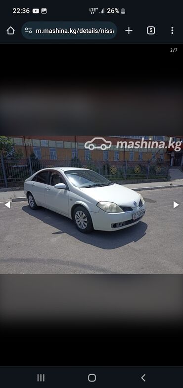 машины транспорт: Nissan Primera: 2004 г., 2 л, Автомат, Бензин, Седан