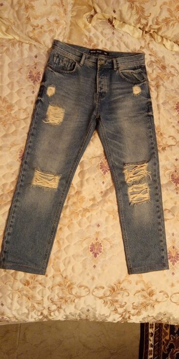 женские белые джинсы стрейч: Жынсылар M (EU 38), түсү - Көк