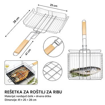 KMT Grid za roštilj 2406341 Velika žičana rešetka za pečenje mesa