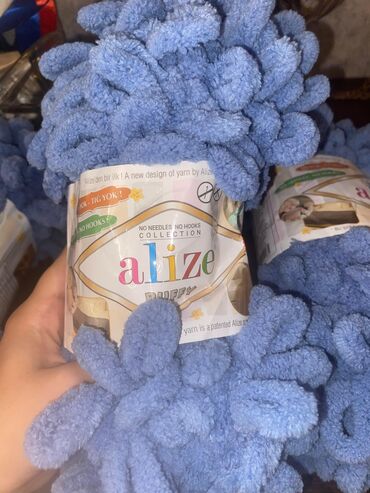 Tavan: Məhsul: Alize Puffy iplik – “No needles, no hooks” (nə şiş, nə də tığ