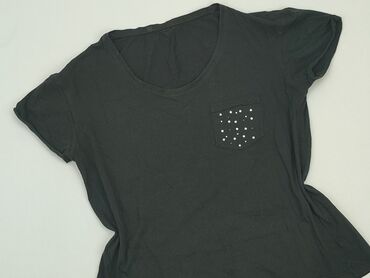 t shirty damskie czarne z nadrukiem: T-shirt, L (EU 40), condition - Very good