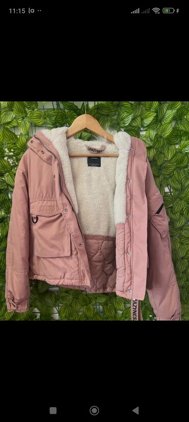 купить золотые часы бу: Bershka brendinin qızılı-çəhrayı rəngdə parka üstdən geyimi. - Qısa