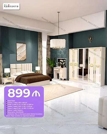 Yataq dəsti – 899 ₼ Komplektin tərkibi və ölçüləri: - Çarpayı: 1