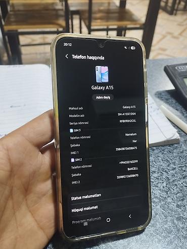 samsung zoom 4: Samsung Galaxy A15, 128 GB, rəng - Mavi, İki sim kartlı — 1