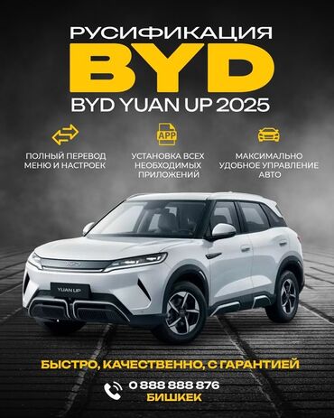 corolla runx: Услуга русификации автомобиля BYD Yuan Up 2025 включает полный перевод