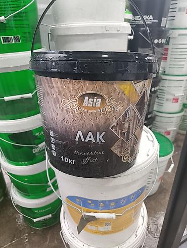 Акриловый лак: Лак Asia “Travertino effect”, 10 кг - Декоративный лак для отделки с — 1