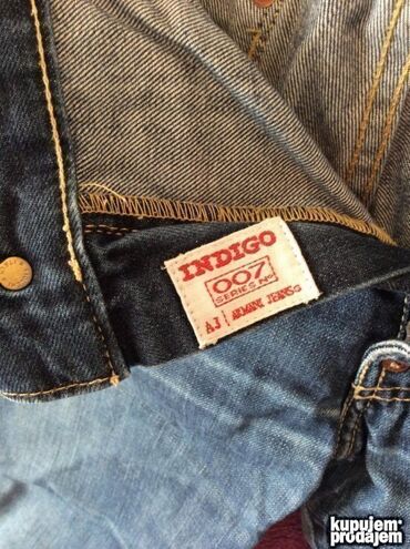 Farmerke: ARMANI jeans farmerice 33 100% cotton Polustruk 45cm duzina 110cm — 4