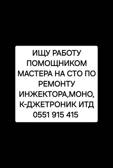 авто электроншик: Ищу работу на СТО помощником мастера по инжектору,моно,К-джетроник