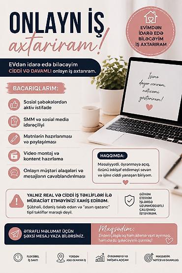 gunluk is elanları bakı: Online iş — 1